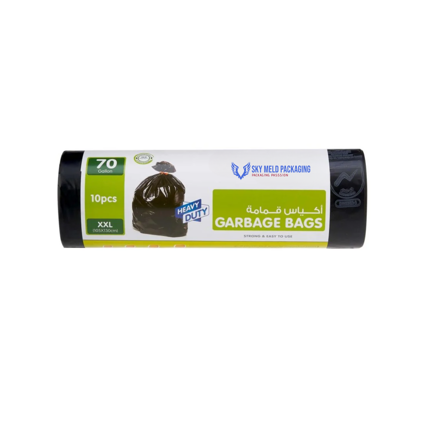 Black Heavy Duty Garbage Bag Roll