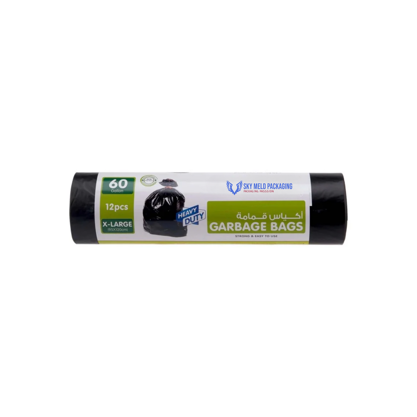 Black Heavy Duty Garbage Bag Roll