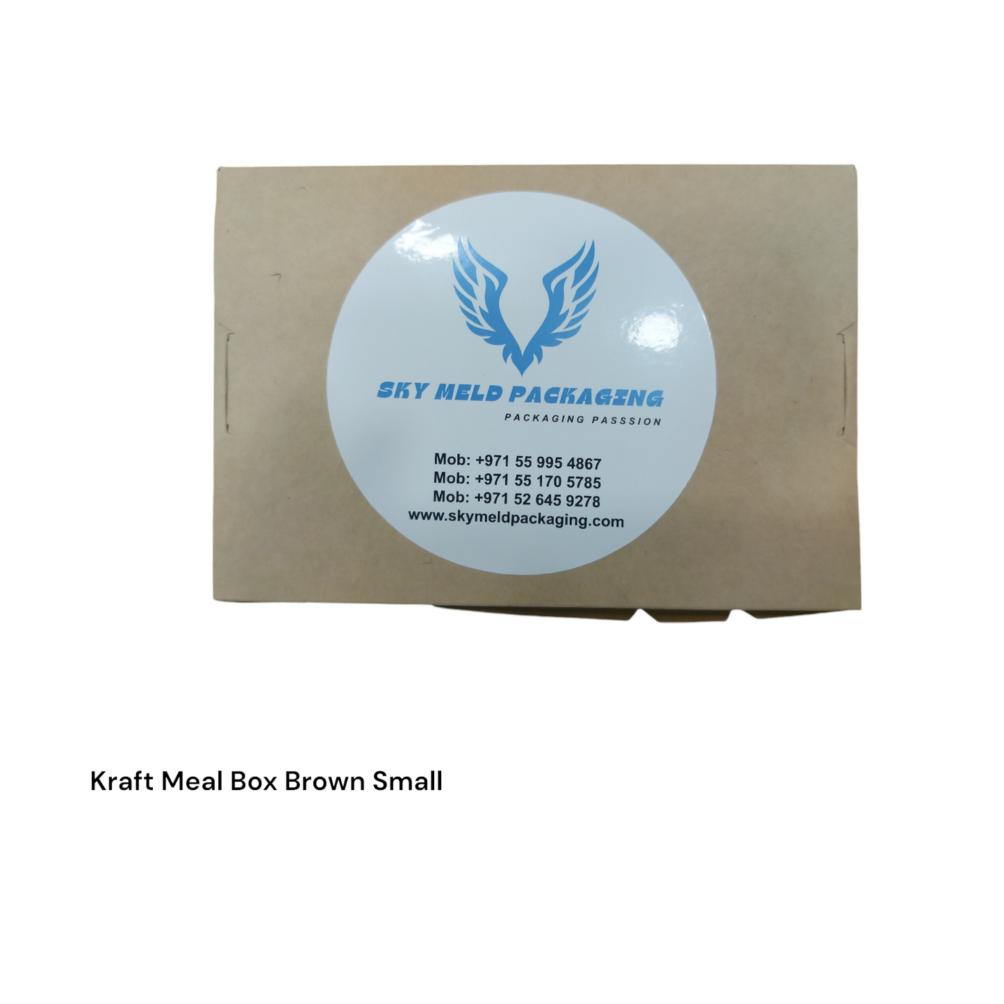 Kraft Lunch Box, 13x10x3.5 cm, perfect for packaging fresh, on-the-go meals.