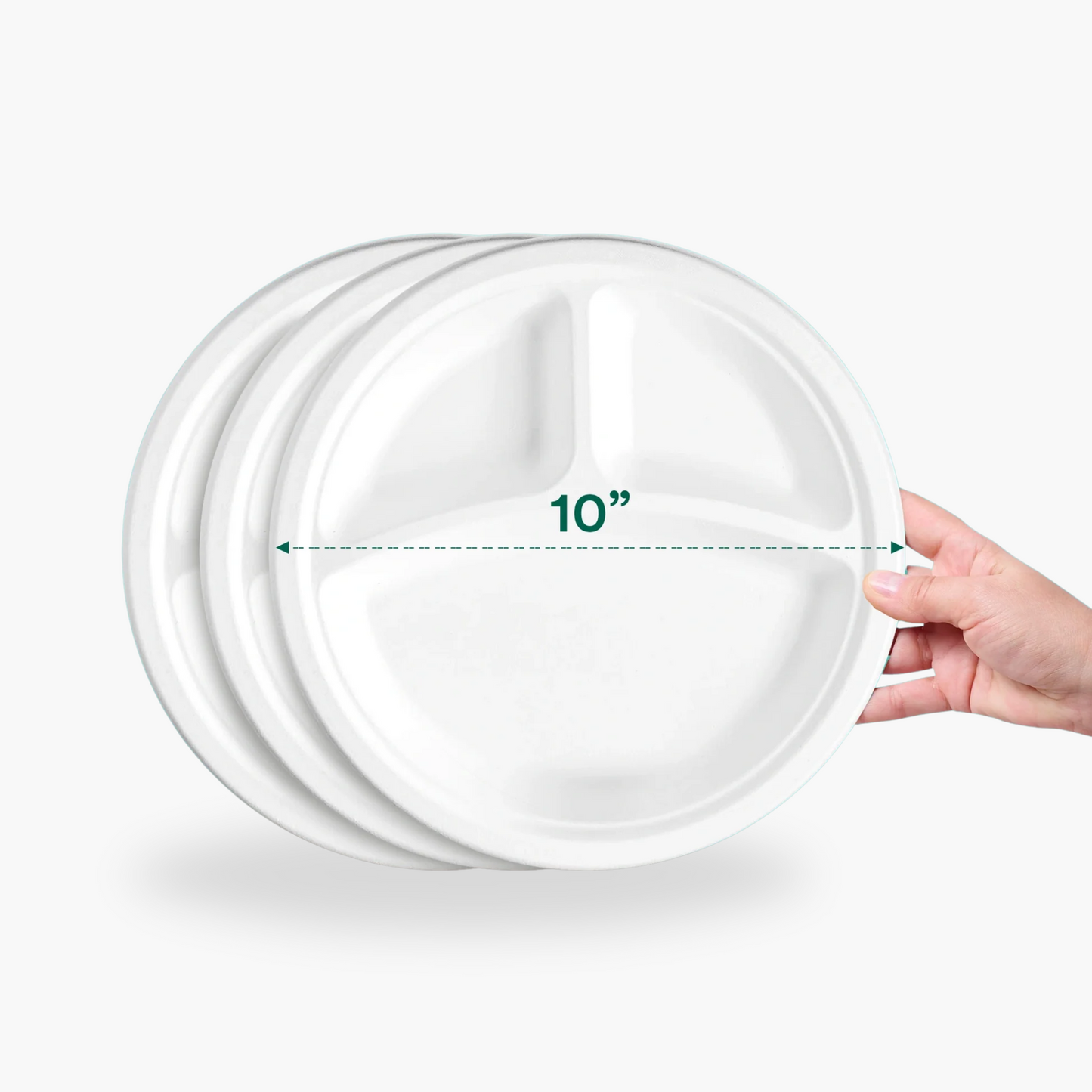Foam Plates 10 Inch 3 Compartment
