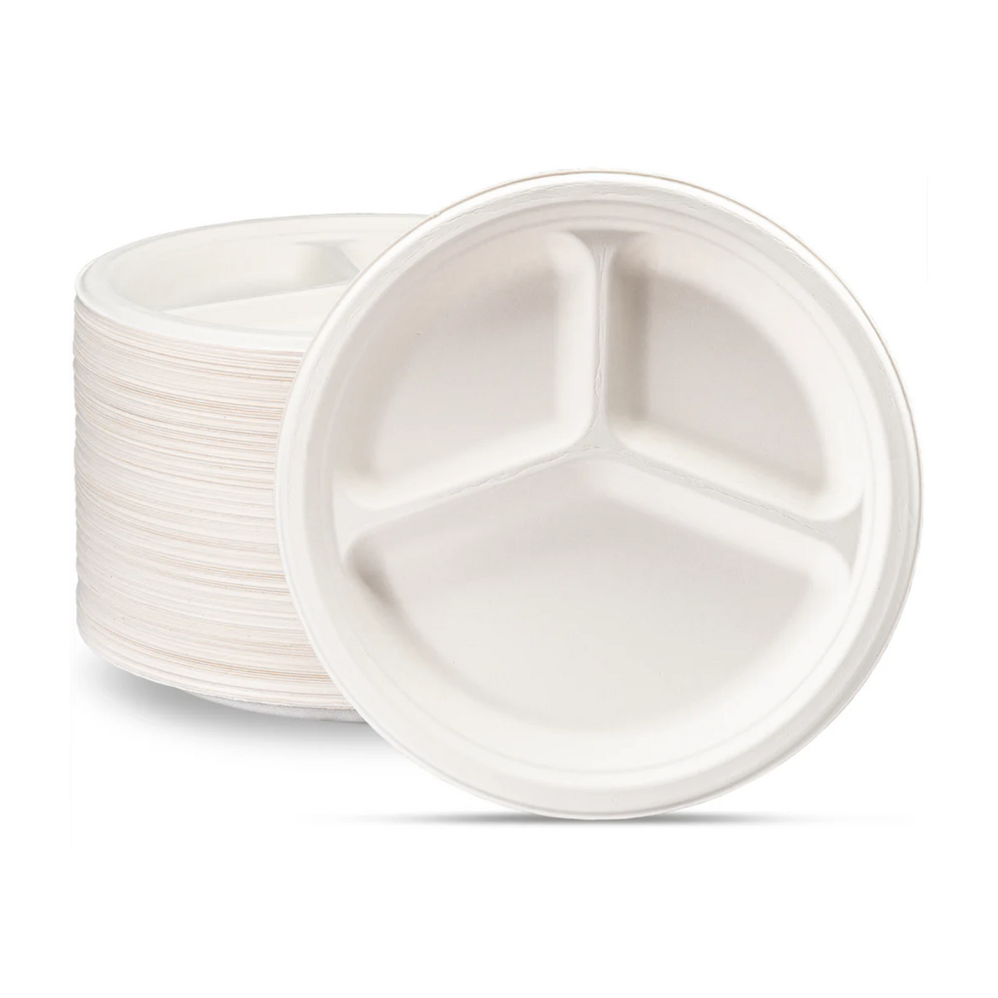 Foam Plates 10 Inch 3 Compartment