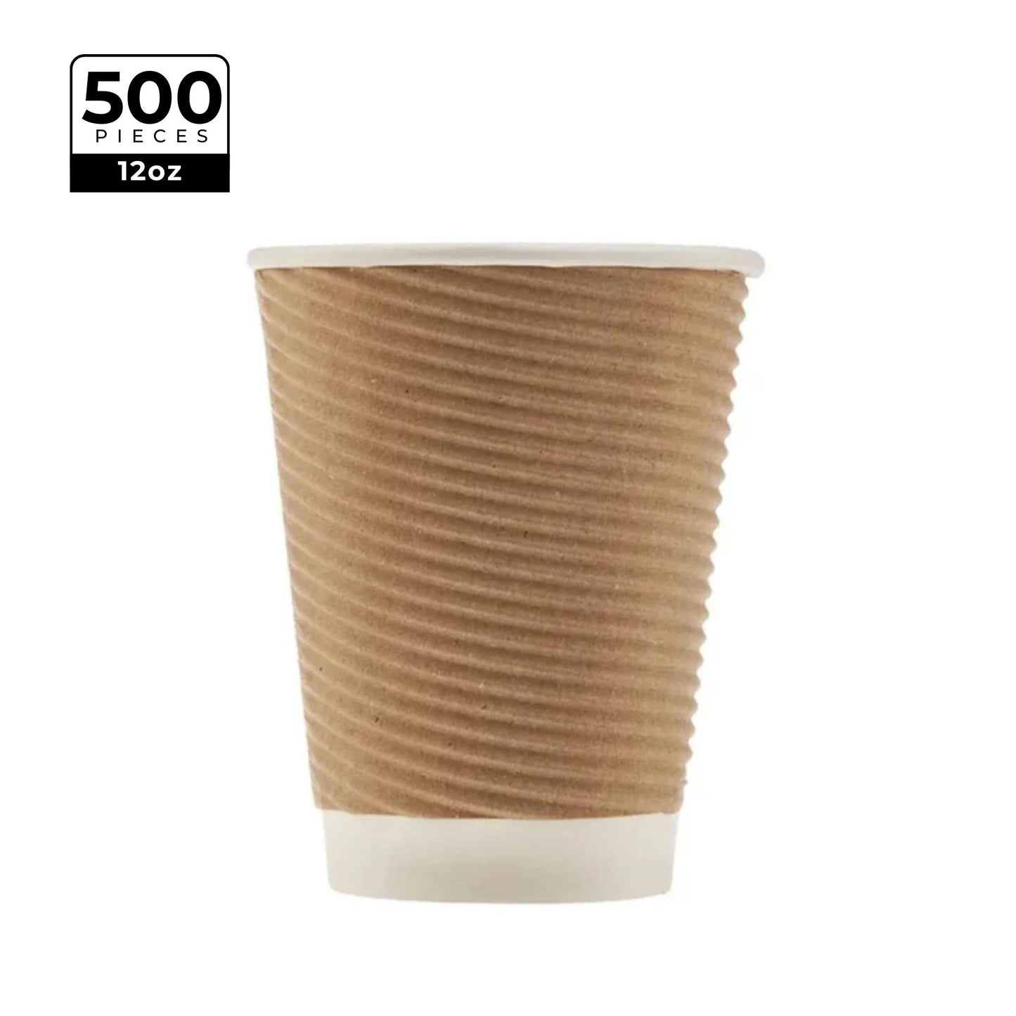 Kraft Round Ripple Paper Cups