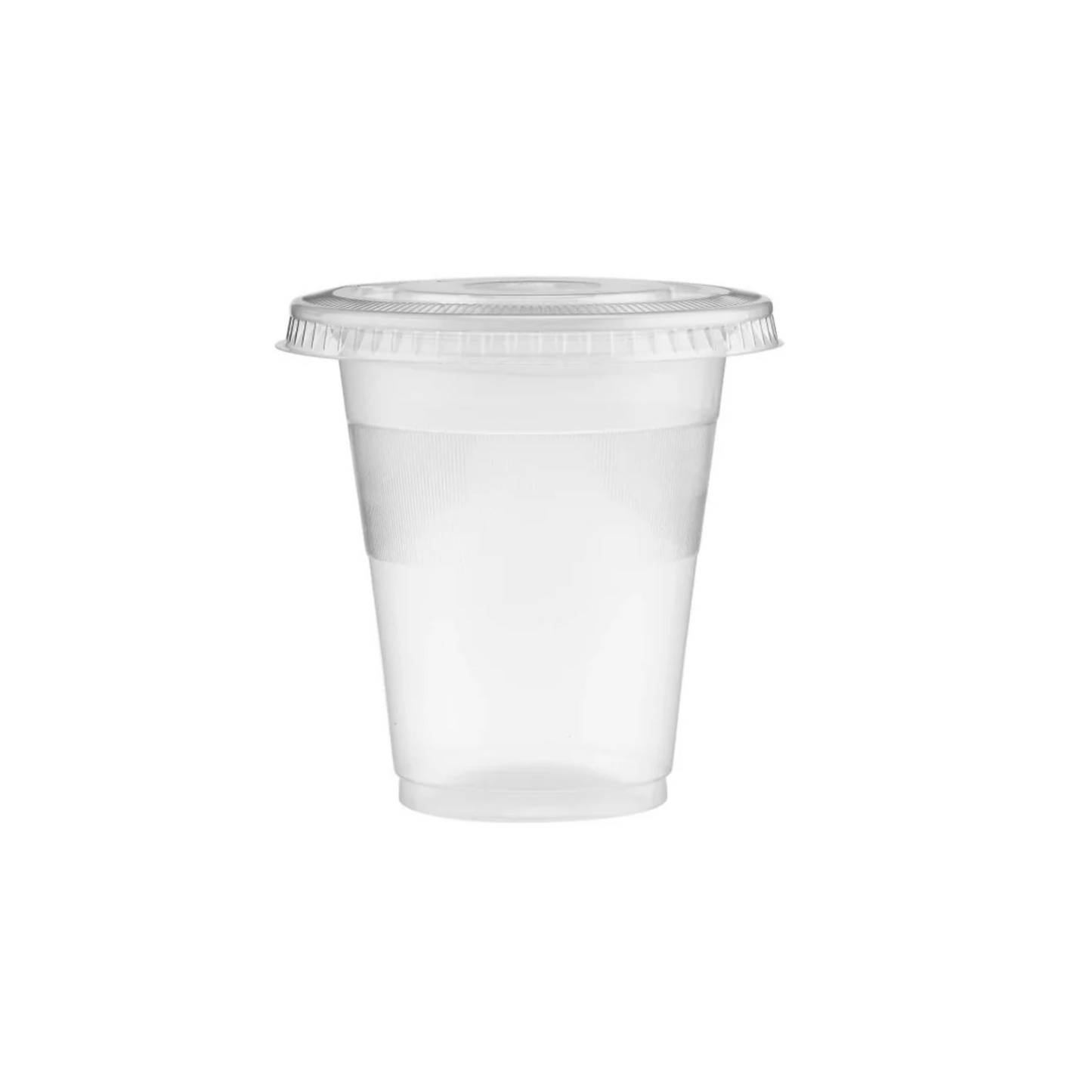 PP Plastic juice Cups (Cup + Flat Lid)