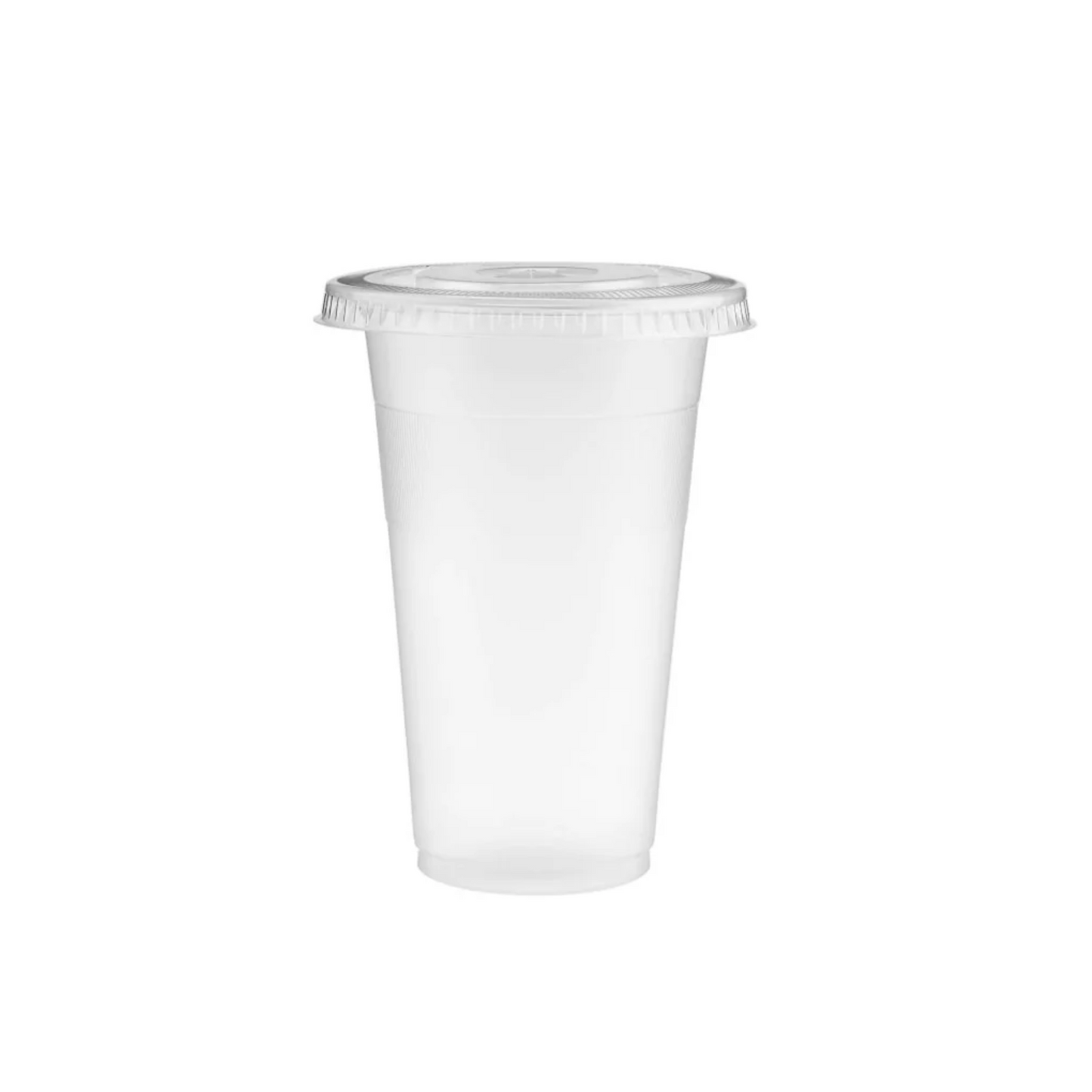 PP Plastic juice Cups (Cup + Flat Lid)