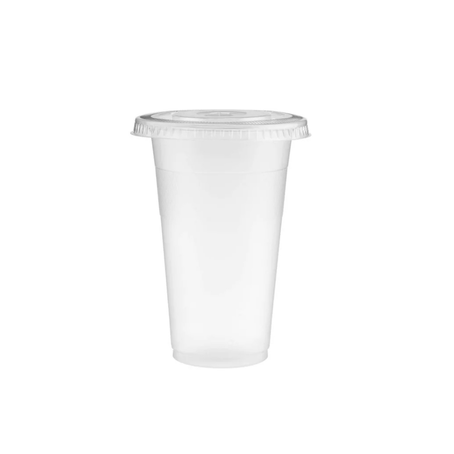 PP Plastic juice Cups (Cup + Flat Lid)