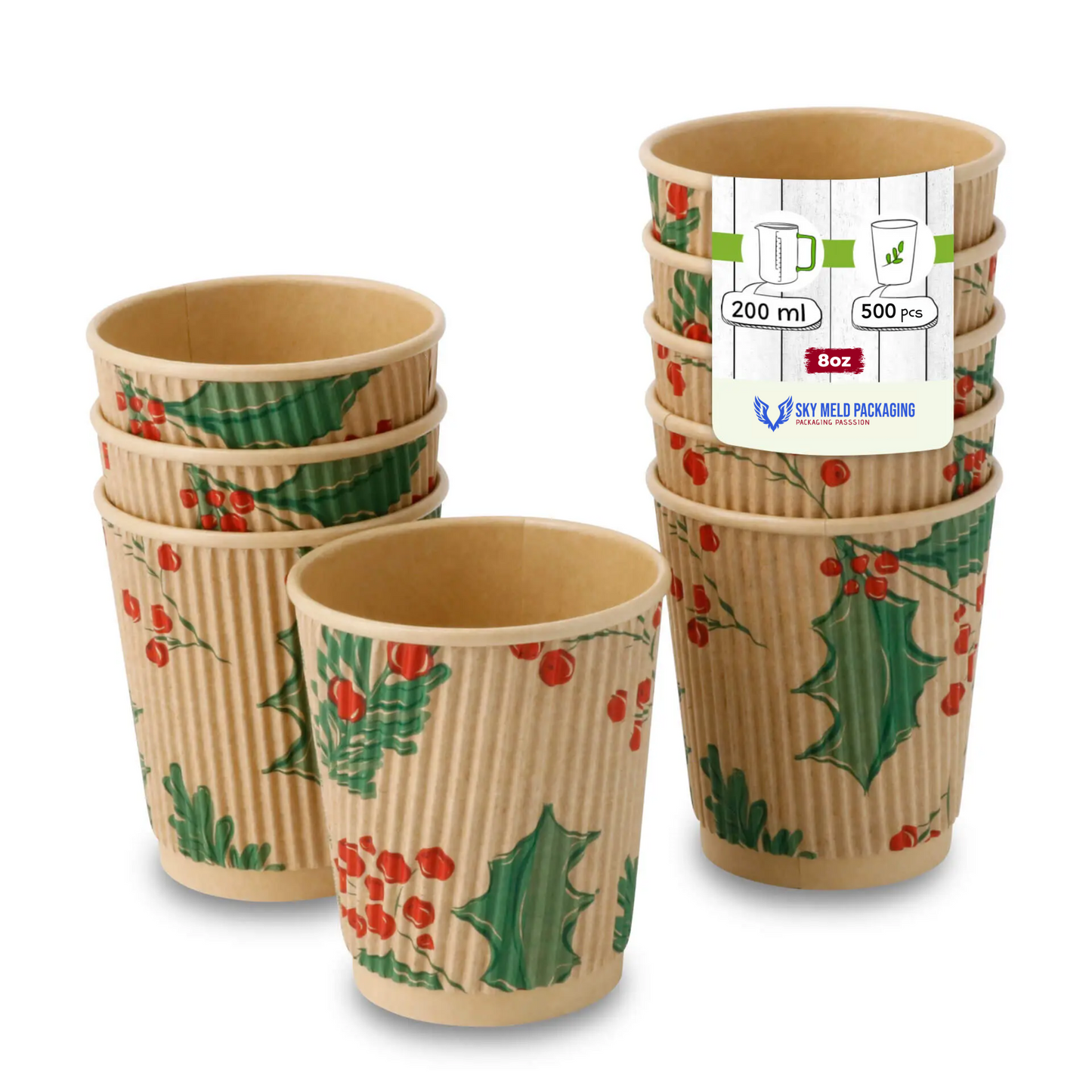 Printed Ripple Paper Cups