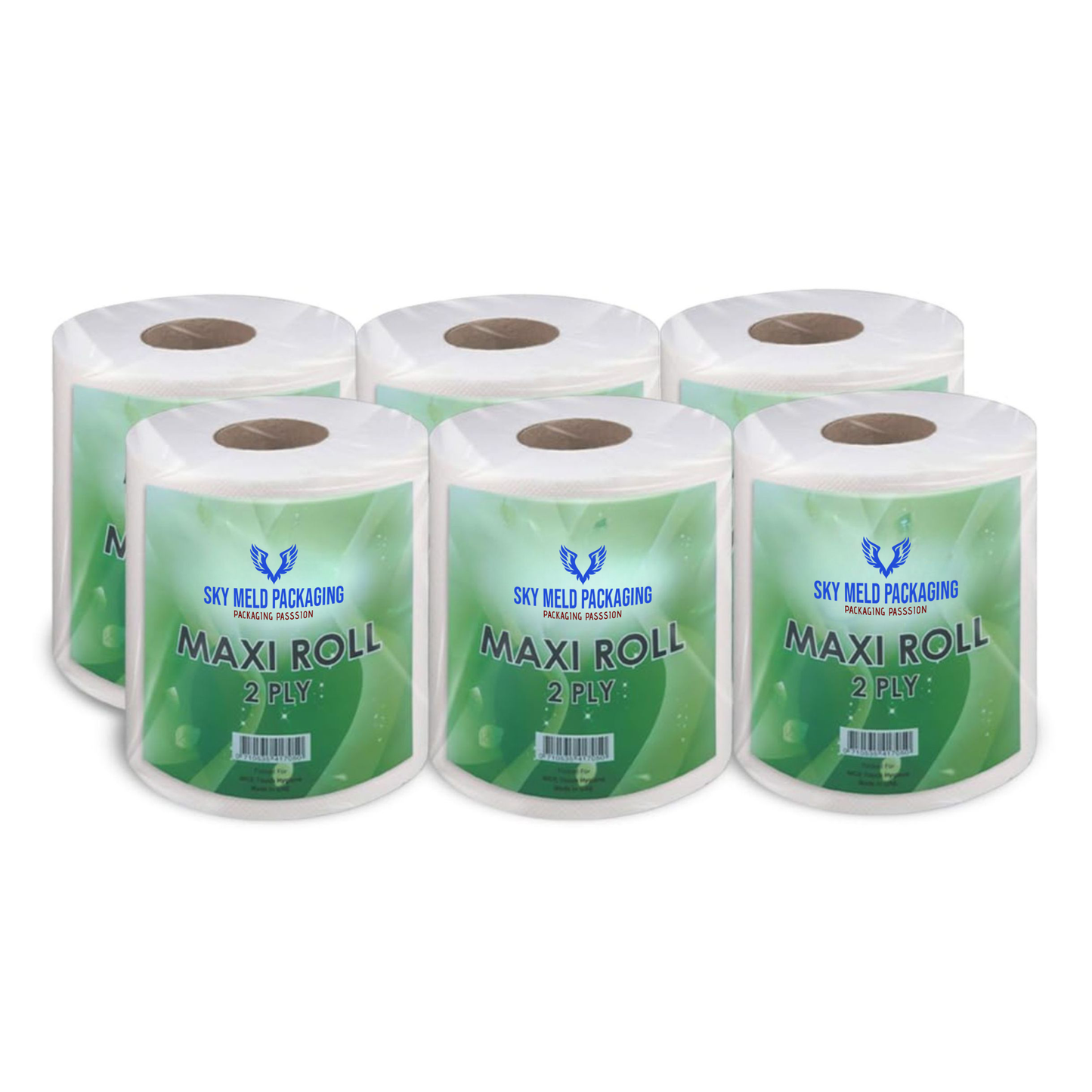 MAXI ROLL TISSUE PAPER 2 PLY EMBOSSED 600 Gram