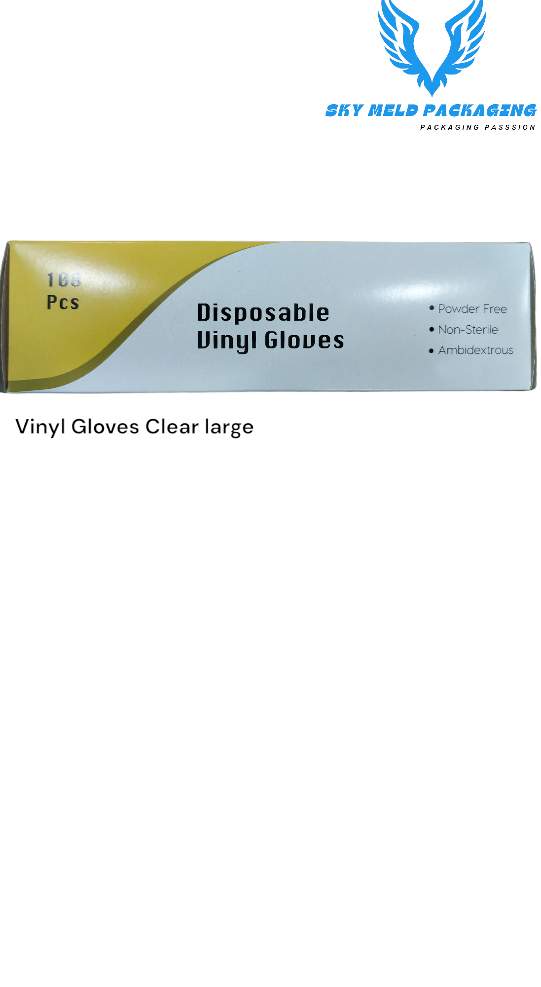 VINYL GLOVES POWDER FREE LARGE