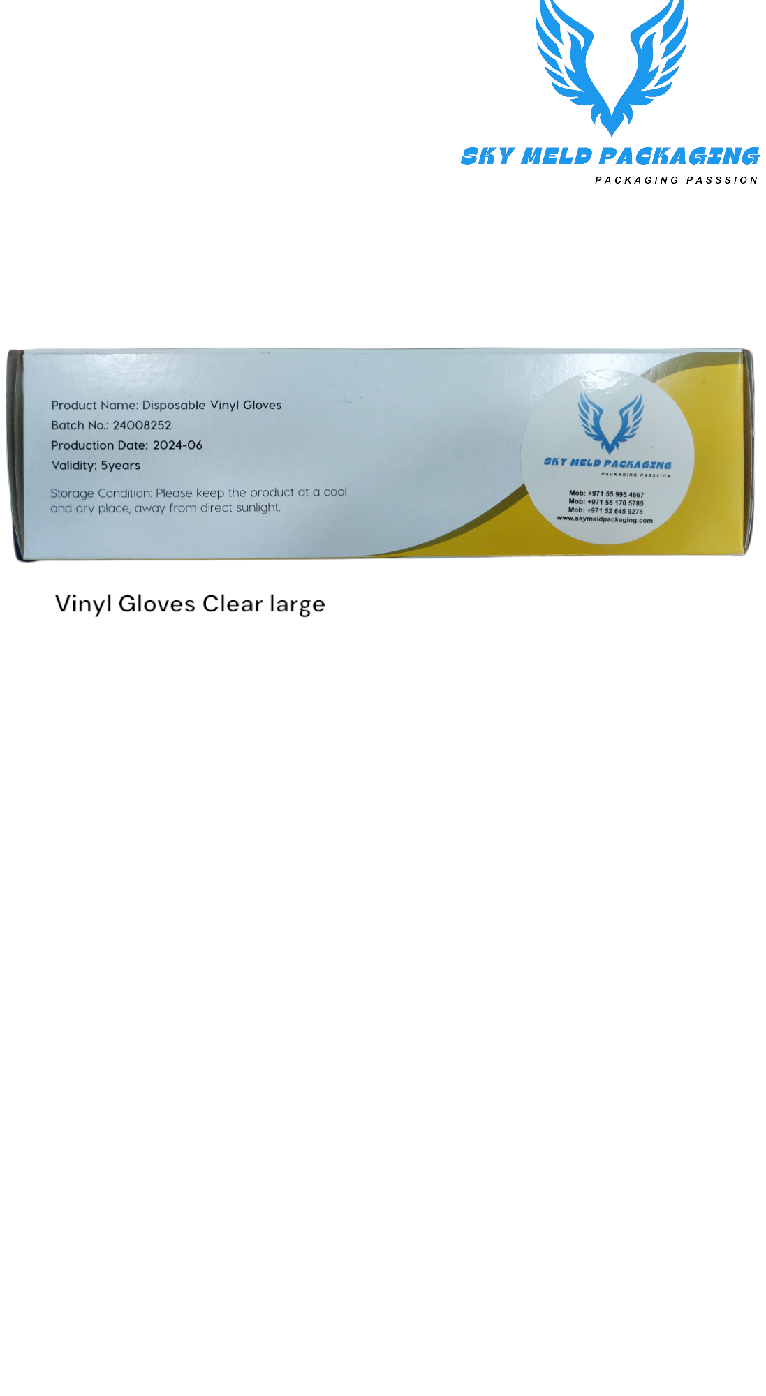 VINYL GLOVES POWDER FREE LARGE