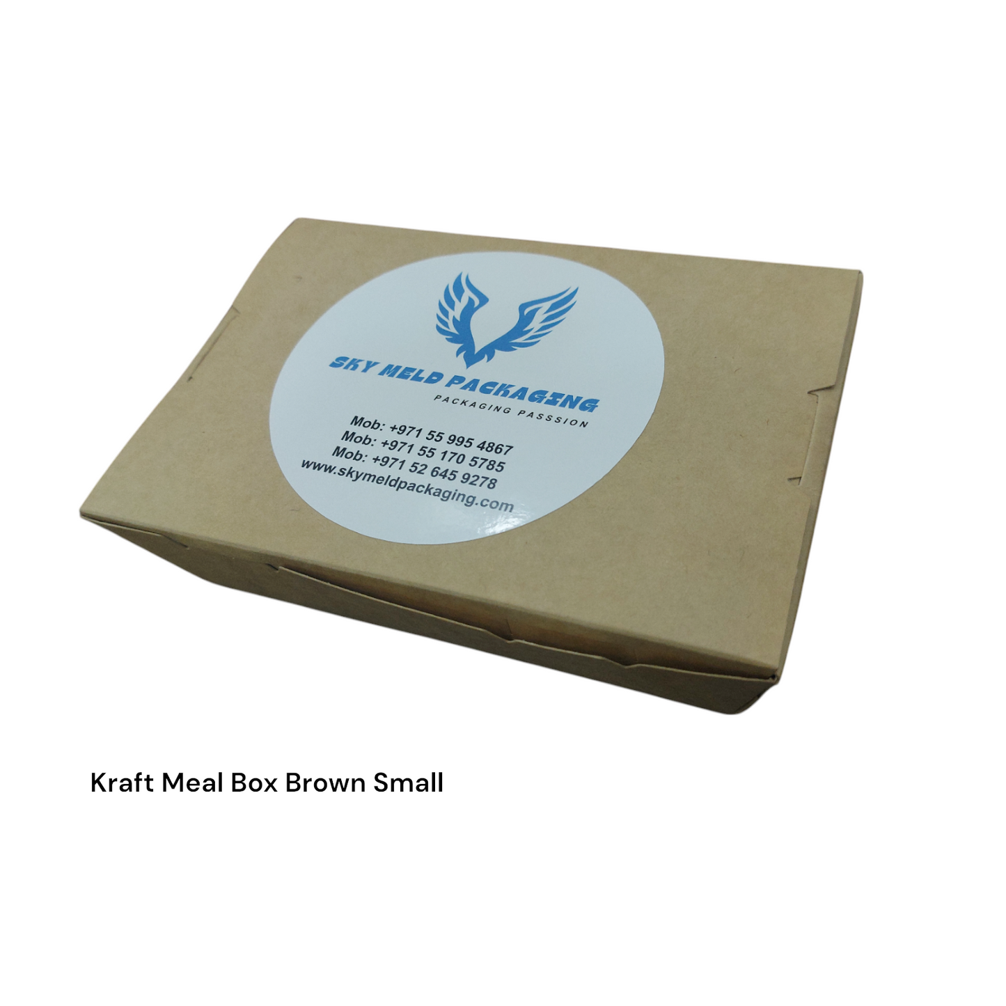 Kraft Lunch Box, 13x10x3.5 cm, perfect for packaging fresh, on-the-go meals.