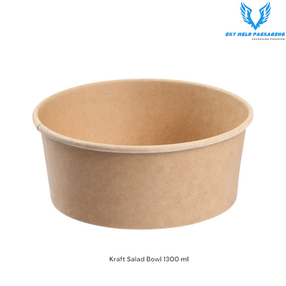 KRAFT SALAD  BOWL BROWN WITH LID 1300 ML