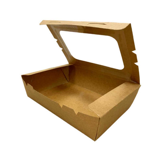 KRAFT LUNCH BOX WITH WINDOW (16.5X11.5X4.5 #3)