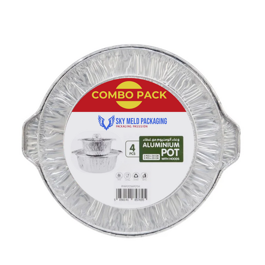Round Aluminum Pot Container Combo Pack