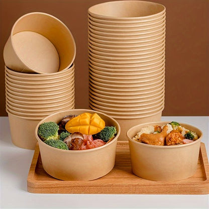 KRAFT SALAD BOWL BROWN WITH LID 1000ML