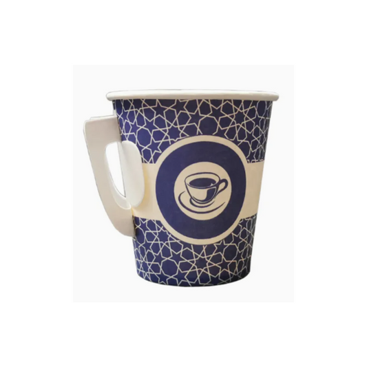 7 Oz Printed Single Wall Paper Cups with Handle