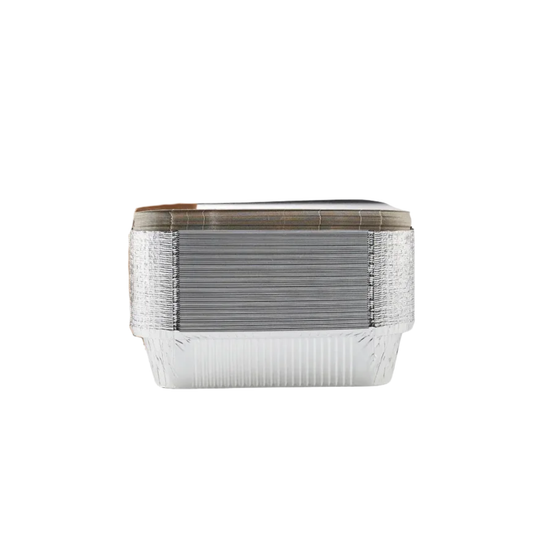 Aluminium Containers with Lid 50 Pieces Pack