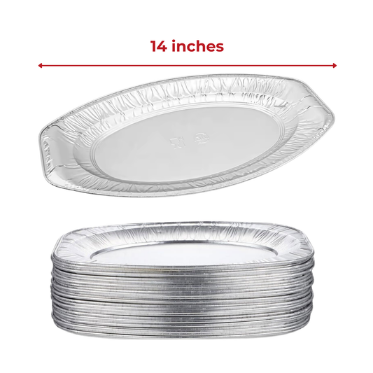 Aluminium Oval Platter 14inch 100 Pieces
