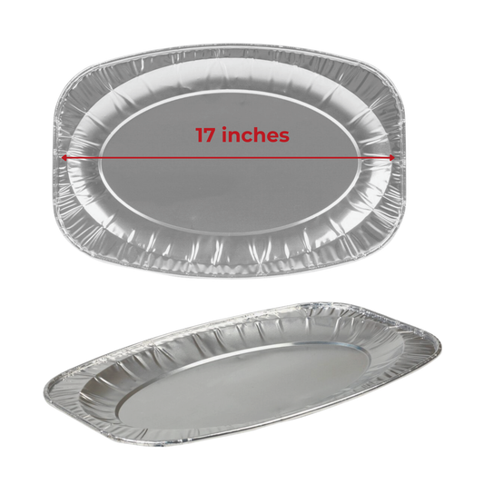 Aluminium Oval Platter 17inch 50 Pieces