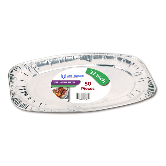 Aluminium Oval Platter 22inch 50 Pieces