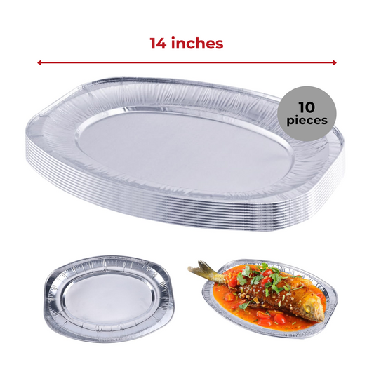 Aluminum Plater 14 Inch Silver 10 Pieces