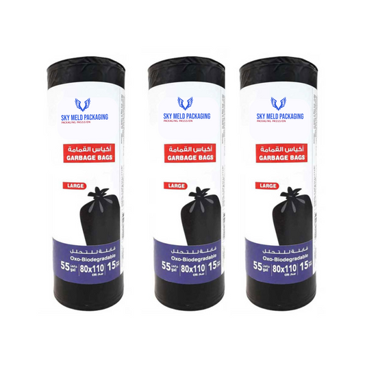 Black Heavy Duty Garbage Bag Roll