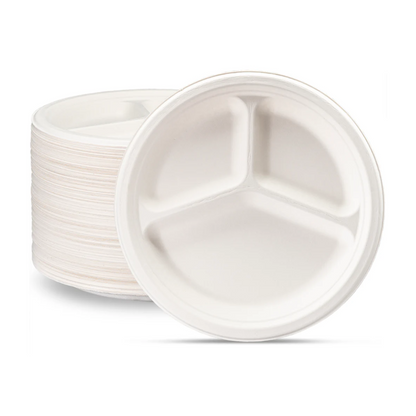 Foam Plates 10 Inch 3 Compartment