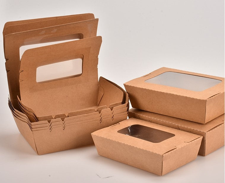 KRAFT LUNCH BOX WITH WINDOW (16.5X11.5X4.5 #3)