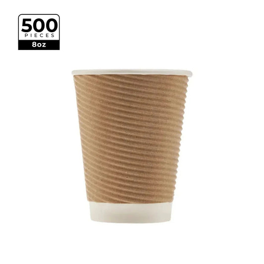 Kraft Round Ripple Paper Cups
