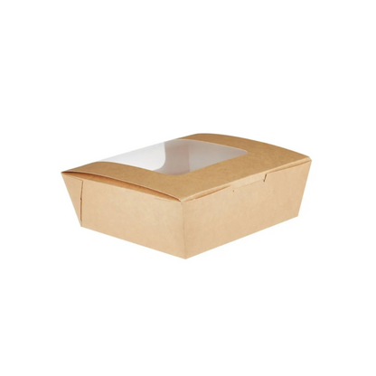 Kraft Box with Wider Window 13X13 Cm