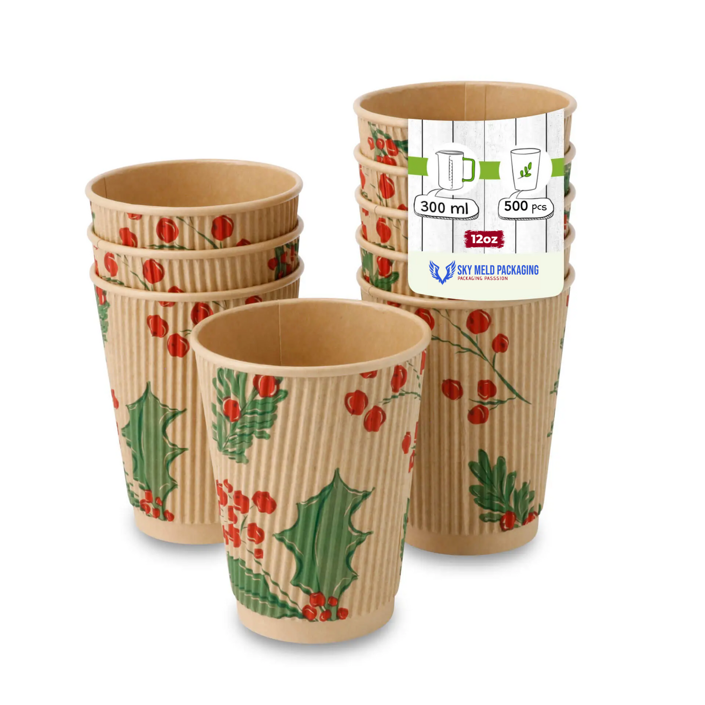 Printed Ripple Paper Cups