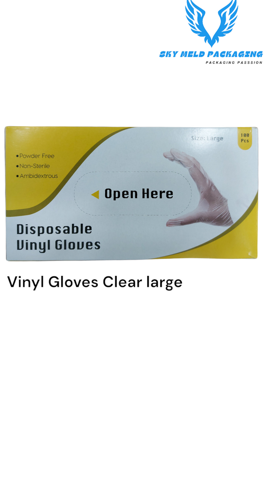 VINYL GLOVES  POWDER FREE LARGE