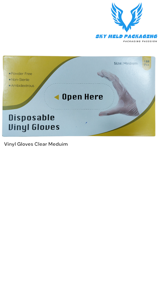 VINYL GLOVES CLEAR POWDER FREE MEDIUM