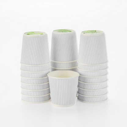 White Ripple Paper Cups