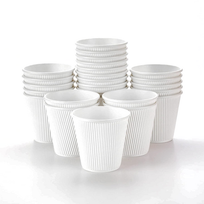White Ripple Paper Cups