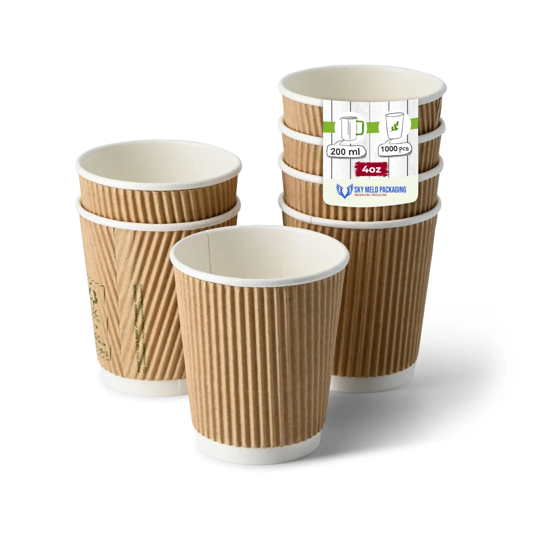 Kraft Ripple Paper Cups – SM PACKAGING