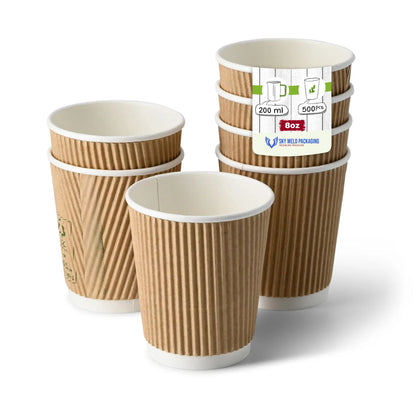 Kraft Ripple Paper Cups