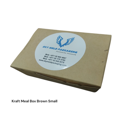 Kraft Lunch Box, 13x10x3.5 cm, perfect for packaging fresh, on-the-go meals.